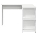 vidaXL Sarokíróasztal polcokkal Fehér 140 x 113,5 x 75 cm Faanyag