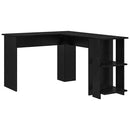 vidaXL Sarokíróasztal Fekete tölgy 140 x 113,5 x 75 cm Faanyag