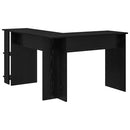 vidaXL Sarokíróasztal Fekete tölgy 140 x 113,5 x 75 cm Faanyag
