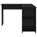 vidaXL Sarokíróasztal Fekete tölgy 140 x 113,5 x 75 cm Faanyag