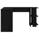 vidaXL Sarokíróasztal Fekete tölgy 140 x 113,5 x 75 cm Faanyag