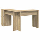 vidaXL Sarokíróasztal Sonoma tölgy 140 x 113,5 x 75 cm Faanyag