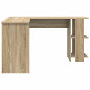 vidaXL Sarokíróasztal Sonoma tölgy 140 x 113,5 x 75 cm Faanyag