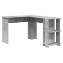 vidaXL Sarokíróasztal Beton Szürke 140 x 113,5 x 75 cm Faanyag