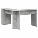vidaXL Sarokíróasztal Beton Szürke 140 x 113,5 x 75 cm Faanyag