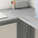 vidaXL Sarokíróasztal Szürke Sonoma 140 x 113,5 x 75 cm Faanyag