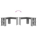 vidaXL Sarokíróasztal Szürke Sonoma 140 x 113,5 x 75 cm Faanyag