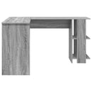 vidaXL Sarokíróasztal Szürke Sonoma 140 x 113,5 x 75 cm Faanyag