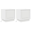 vidaXL Éjjeliszekrény 2 pcs Fehér 44 x 34,5 x 45 cm Faanyag
