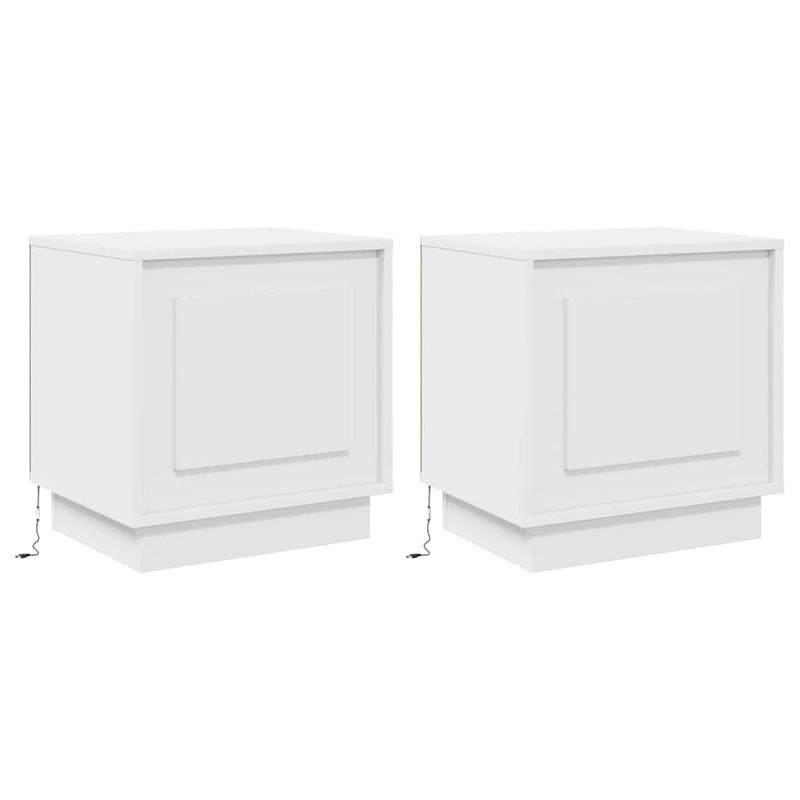 vidaXL Éjjeliszekrény tartalmaz 2 pcs Fehér 44 x 34.5 x 45 cm Faanyag