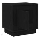 vidaXL Éjjeliszekrény Fekete 44 x 34,5 x 45 cm Faanyag