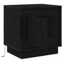 vidaXL Éjjeliszekrény 2 pcs Fekete 44 x 34,5 x 45 cm Faanyag