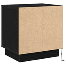 vidaXL Éjjeliszekrény 2 pcs Fekete 44 x 34,5 x 45 cm Faanyag