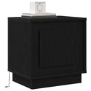 vidaXL Éjjeliszekrény 2 pcs Fekete 44 x 34,5 x 45 cm Faanyag
