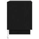 vidaXL Éjjeliszekrény 2 pcs Fekete 44 x 34,5 x 45 cm Faanyag