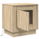vidaXL Éjjeliszekrény 2 pcs Sonoma tölgy 44 x 34,5 x 45 cm Faanyag