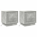 vidaXL Éjjeliszekrény 2 pcs Beton szürke 44 x 34.5 x 45 cm Faanyag