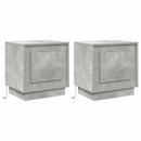 vidaXL Éjjeliszekrény 2 pcs Beton Szürke 44 x 34,5 x 45 cm Faanyag