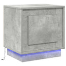 vidaXL Éjjeliszekrény 2 pcs Beton Szürke 44 x 34,5 x 45 cm Faanyag