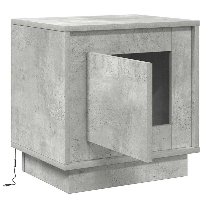 vidaXL Éjjeliszekrény 2 pcs Beton szürke 44 x 34.5 x 45 cm Faanyag