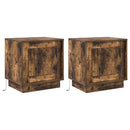 vidaXL Éjjeliszekrény 2 pcs Füstölt tölgy 44 x 34,5 x 45 cm Faanyag