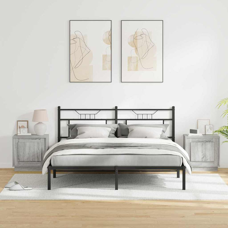 vidaXL Éjjeliszekrény tartalmaz 2 pcs Szürke 44 x 34.5 x 45 cm Faanyag