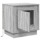 vidaXL Éjjeliszekrény 2 pcs Szürke 44 x 34,5 x 45 cm Faanyag