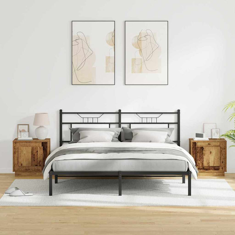 vidaXL Éjjeliszekrény 2 pcs Régi fa 44 x 34.5 x 45 cm Faanyag