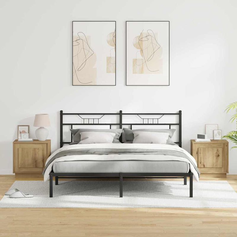 vidaXL Éjjeliszekrény 2 pcs kézműves tölgy 44 x 34.5 x 45 cm Faanyag