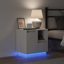 vidaXL Éjjeliszekrény fiókkal 2 pcs Fehér 50 x 34.5 x 50 cm Faanyag