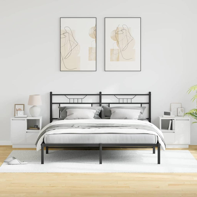 vidaXL Éjjeliszekrény fiókkal 2 pcs Fehér 50 x 34.5 x 50 cm Faanyag