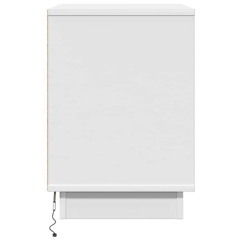 vidaXL Éjjeliszekrény fiókkal 2 pcs Fehér 50 x 34.5 x 50 cm Faanyag