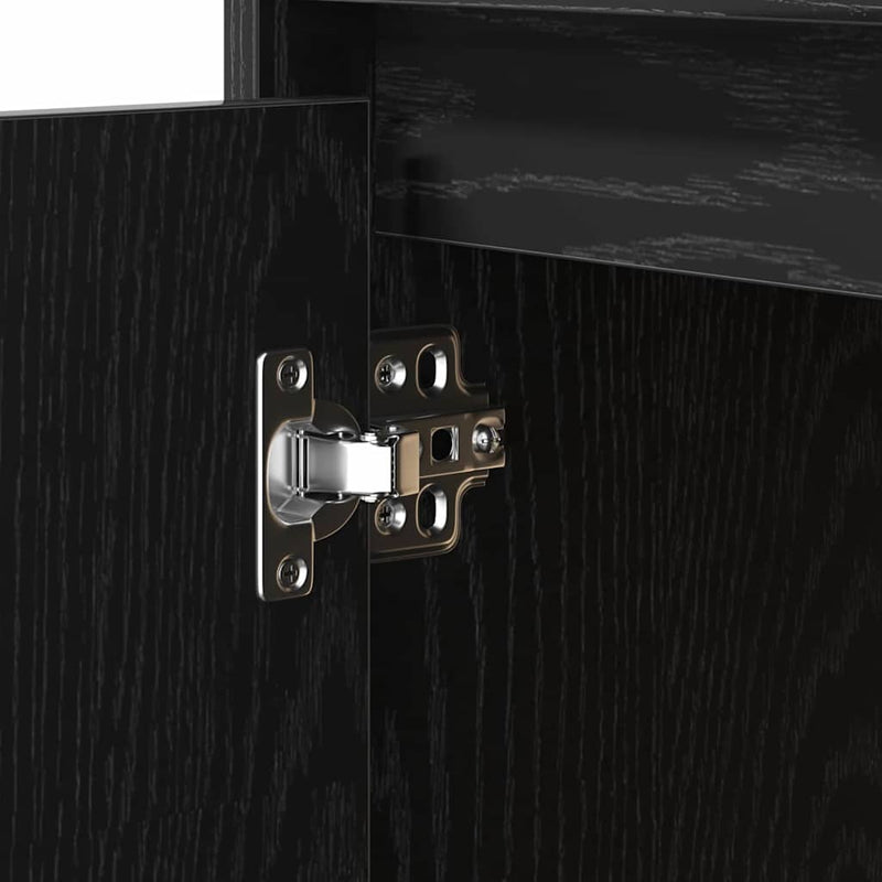 vidaXL Éjjeliszekrény fiókkal Fekete 50 x 34.5 x 50 cm Faanyag