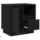 vidaXL Éjjeliszekrény fiókkal Fekete tölgy 50 x 34,5 x 50 cm Faanyag