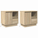vidaXL Éjjeliszekrény 2 pcs sonoma tölgy 50 x 34.5 x 50 cm Faanyag