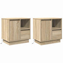 vidaXL Éjjeliszekrény 2 pcs Sonoma tölgy 50 x 34,5 x 50 cm Faanyag