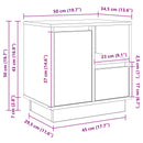 vidaXL Éjjeliszekrény fiókkal Beton Szürke 50 x 34,5 x 50 cm Faanyag