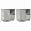 vidaXL Éjjeliszekrény 2 pcs Beton szürke 50 x 34.5 x 50 cm Faanyag