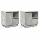 vidaXL Éjjeliszekrény 2 pcs Beton Szürke 50 x 34,5 x 50 cm Faanyag