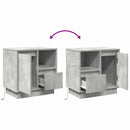 vidaXL Éjjeliszekrény 2 pcs Beton Szürke 50 x 34,5 x 50 cm Faanyag