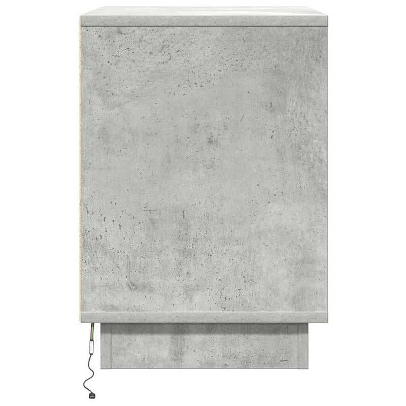 vidaXL Éjjeliszekrény 2 pcs Beton szürke 50 x 34.5 x 50 cm Faanyag