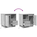 vidaXL Éjjeliszekrény fiókkal 2 pcs Szürke 50 x 34,5 x 50 cm Faanyag