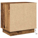 vidaXL Éjjeliszekrény fiókkal leddel Öreg fa 50 x 34,5 x 50 cm Faanyag