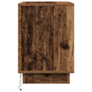 vidaXL Éjjeliszekrény fiókkal leddel Öreg fa 50 x 34,5 x 50 cm Faanyag