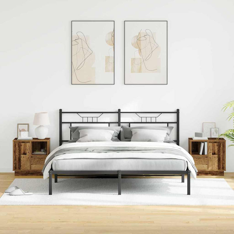 vidaXL Éjjeliszekrény fiókkal 2 pcs Öreg fa 50 x 34.5 x 50 cm Faanyag