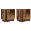 vidaXL Éjjeliszekrény fiókkal 2 pcs Öreg fa 50 x 34,5 x 50 cm Faanyag