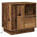 vidaXL Éjjeliszekrény fiókkal 2 pcs Öreg fa 50 x 34,5 x 50 cm Faanyag