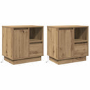 vidaXL Éjjeliszekrény 2 pcs Artisan tölgy 50 x 34,5 x 50 cm Faanyag