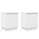 vidaXL Éjjeliszekrény 2 pcs Fehér 39 x 34,5 x 50 cm Faanyag