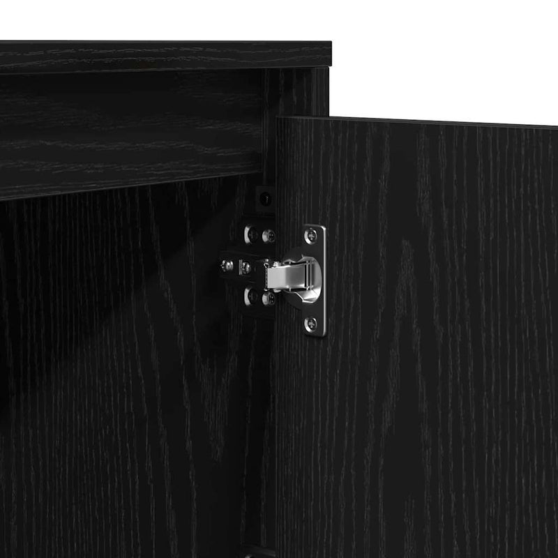 vidaXL Éjjeliszekrény tartalmaz Fekete 39 x 34,5 x 50 cm Faanyag